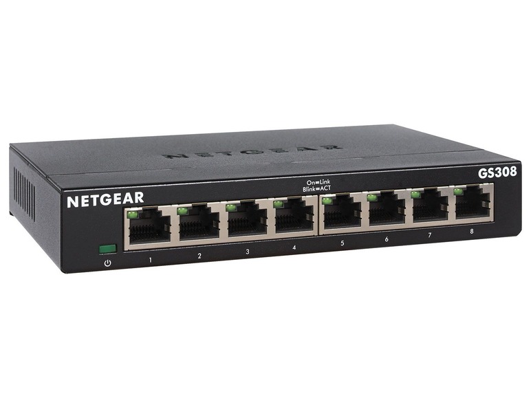 Gehe zu Vollbildansicht: NETGEAR GS308 8-Port Gigabit Ethernet unmanaged Switch - Bild 1