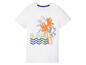 Weißes T-Shirt mit Palmen und dem Schriftzug 'Surfers Paradise'.
