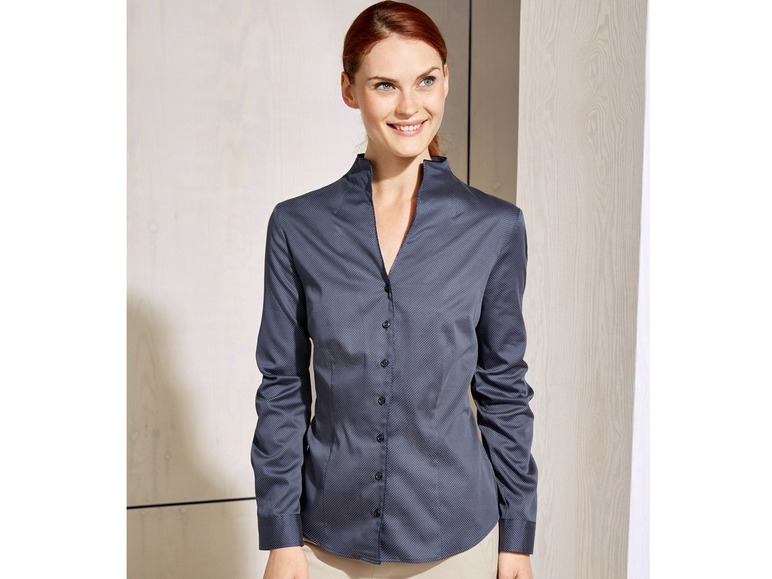 Gehe zu Vollbildansicht: ESMARA® Bluse, mit Vilene-Einlagen für Kragen und Manschetten, aus Baumwolle und Elasthan - Bild 8