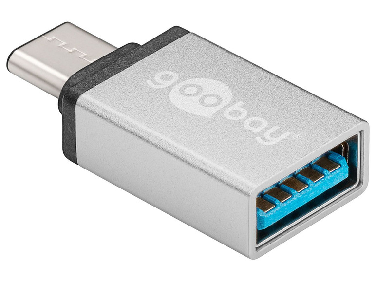 Gehe zu Vollbildansicht: Goobay Adapter USB-C™ auf USB-A 3.0, silber - Bild 1