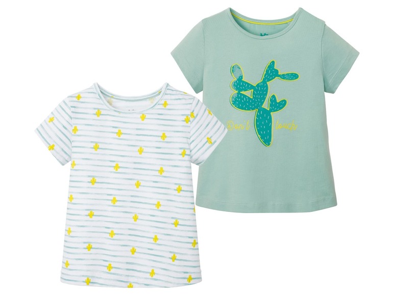 Gehe zu Vollbildansicht: LUPILU® Kleinkinder T-Shirts Mädchen, 2 Stück, aus Baumwolle - Bild 15