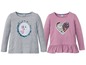 Zwei Frozen Langarmshirts für Mädchen mit Pailletten.