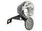 Schwarze Fahrradlampe mit Reflektor