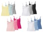 Sechs verschiedene Tanktops mit Spitze