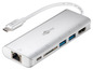Goobay USB-C Hub mit HDMI, Ethernet, SD-Kartenleser und USB-Ports.
