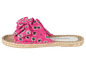 Rosa Flip-Flops mit Blumenmuster und Espadrille-Sohle von Esmara.