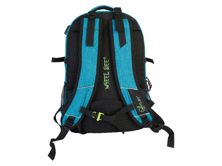 Blauer Rucksack der Marke Wheel Free.