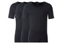 Drei schwarze T-Shirts mit kurzen Ärmeln von Livergy.