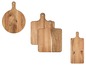 Runde und rechteckige Holzschneidebretter