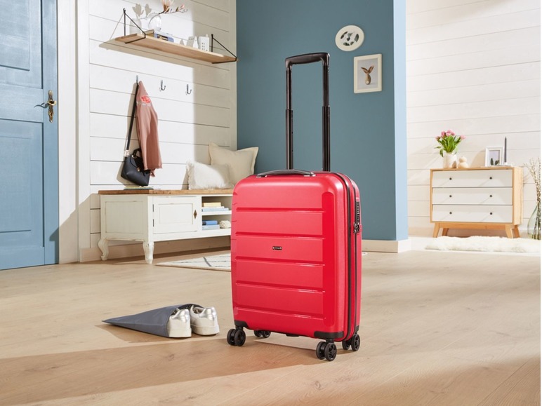 Gehe zu Vollbildansicht: TOPMOVE® Koffer, 30 L Volumen, bis 10 kg Füllgewicht, 4 Rollen, Polypropylen-Schale, rot - Bild 2