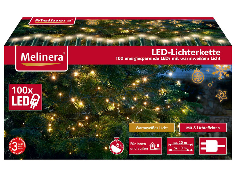 Gehe zu Vollbildansicht: MELINERA® Lichterkette, 100 LEDs, 6-Stunden-Timer - Bild 8