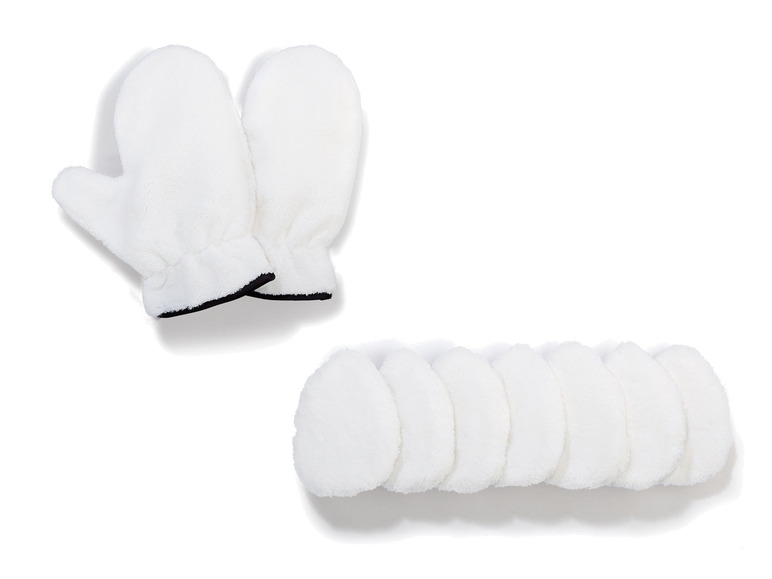 Gehe zu Vollbildansicht: LIVARNO home Abschmink- und Waschpads, 7er Set / Waschhandschuh, 2er Set - Bild 1