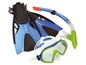 Ein ScubaMax Schnorchelset mit Flossen, Schnorchel und Maske.