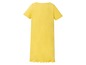 Gelbes Nachthemd mit kurzen Ärmeln.