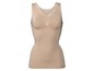 Beige Tanktop mit Spitze, geeignet für unter Kleidung.