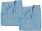 Zwei blaue Mikrofaser-Tücher.