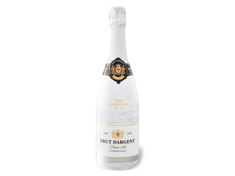 Gehe zu Vollbildansicht: Brut d'Argent Ice Chardonnay Sekt halbtrocken, Schaumwein 2020 - Bild 1