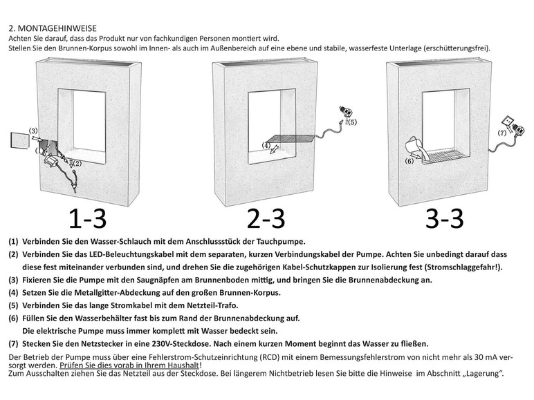 mit Großer Design-Gartenbrunnen dobar Pflanzen-Option