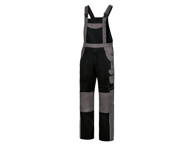 Gehe zu Vollbildansicht: POWERFIX® Arbeitslatzhose Herren, mit Taschen, verstellbare Schulterträger, Teilgummizug - Bild 2