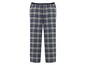 Blau-beige karierte Schlafanzughose.
