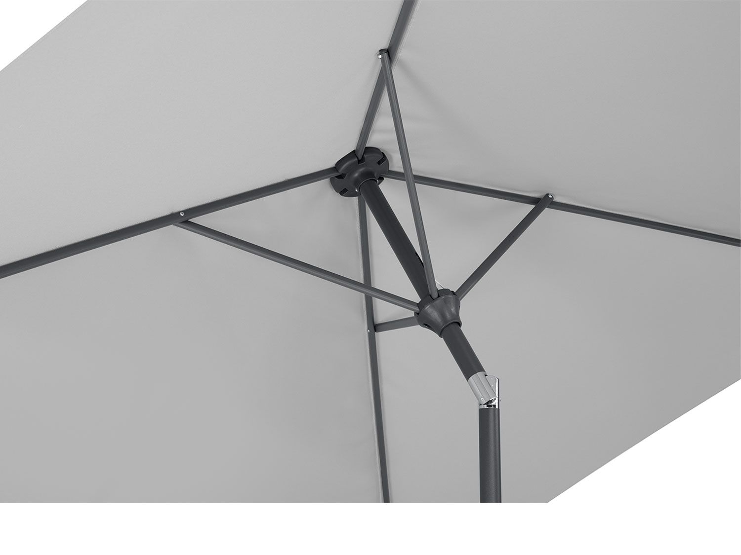 Thumbnail - Schneider Sonnenschirm »Bilbao« 210x130, mit Automatik-Knicker (Silbergrau)