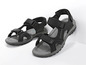 Zwei Paar schwarze Sandalen für Herren.