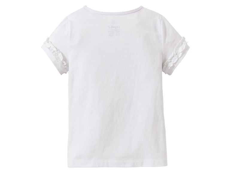 Gehe zu Vollbildansicht: LUPILU® Kleinkinder T-Shirt Mädchen, 2 Stück, eins mit Print, aus reiner Baumwolle - Bild 17