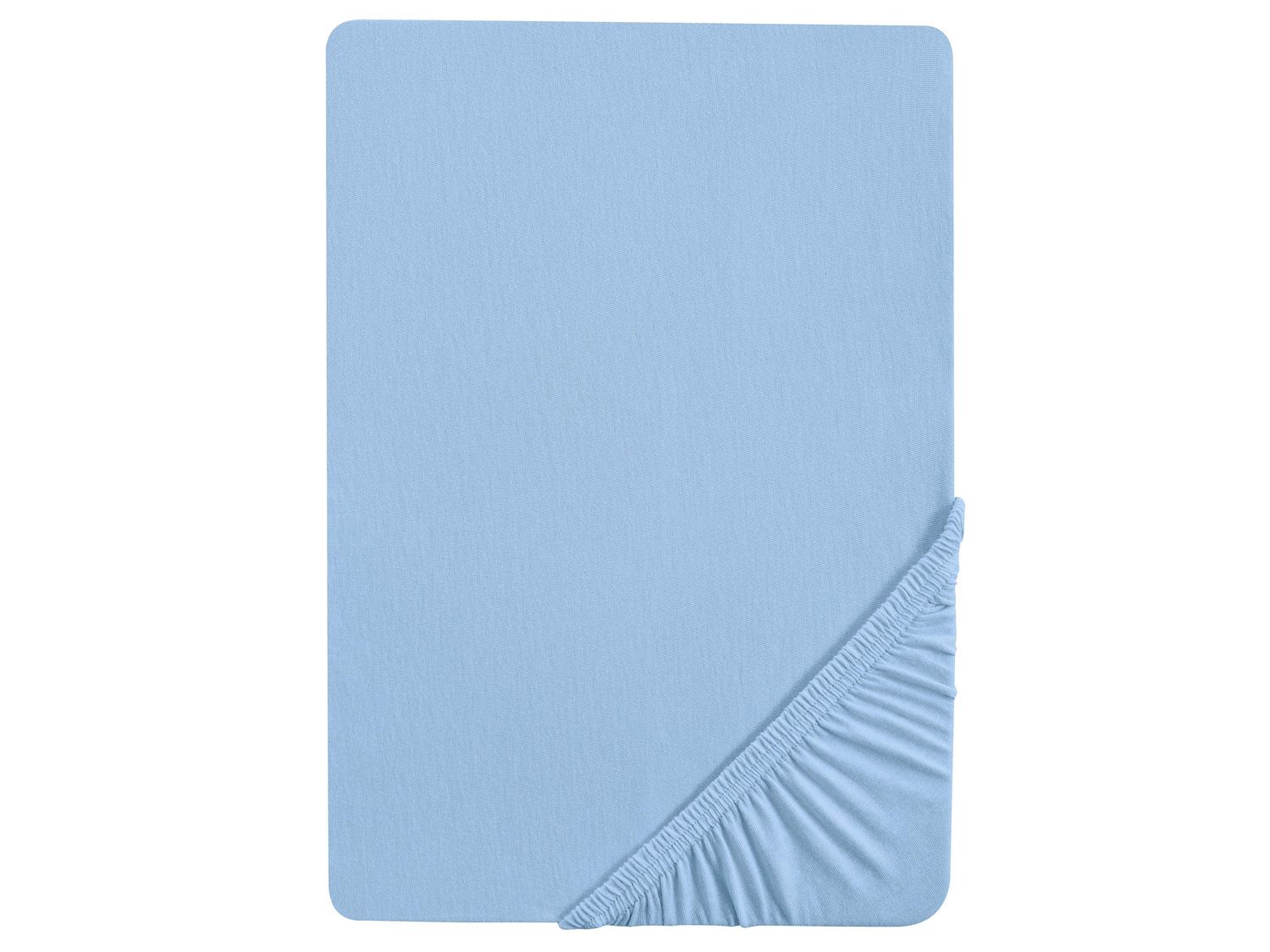 Biberna Feinjersey Spannbettlaken (Eisblau, 140 – 160 x 200 cm) | 04005774685183