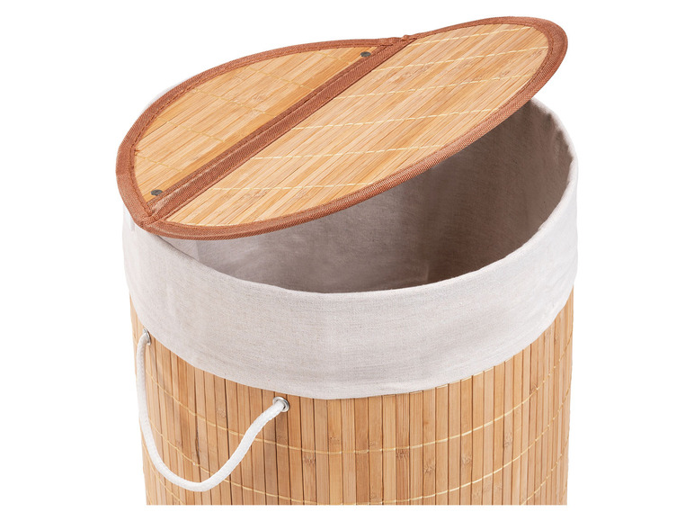 Gehe zu Vollbildansicht: Wenko Wäschetruhe »Bamboo«, 55 l Fassungsvermögen, mit Baumwoll-Wäschesack, aus Bambus - Bild 7