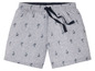 Graue Shorts mit Palmenprint