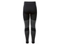 Schwarze Sportleggings mit grauen Details.