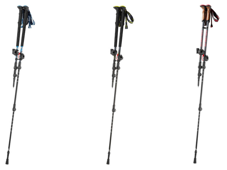 Gehe zu Vollbildansicht: CRIVIT® Trekking-Stöcke, teleskopierbar, 2 Stück, ca. 100 bis 135 cm, aus Aluminium - Bild 1