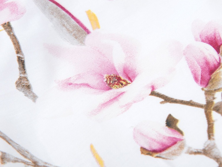 Gehe zu Vollbildansicht: Face-2-Face Mako-Satin Bettwäsche »Autumn Magnolia«, mit Seidenfinish und Reißverschluss - Bild 3