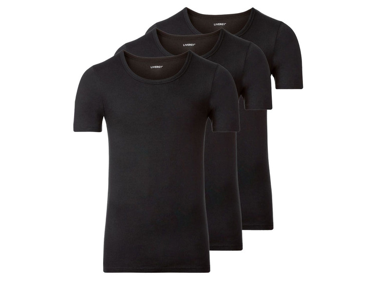 Gehe zu Vollbildansicht: LIVERGY® Unterhemden Herren, 3 Stück, aus Baumwolle - Bild 2