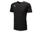 Schwarzes Puma Fußballtrikot mit kurzen Ärmeln.