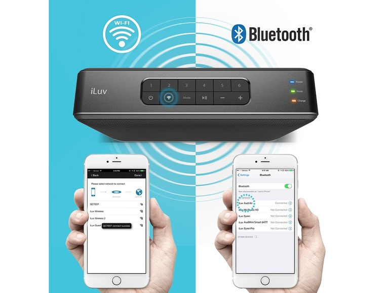 Gehe zu Vollbildansicht: iLuv AUDAIREUBK - WiFi + Bluetooth Stereo Lautsprecher - Bild 7