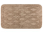 Beige Badezimmermatte mit Reliefmuster