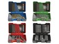 Vier Sets Parkside Bohrer und Bits in verschiedenen Farben
