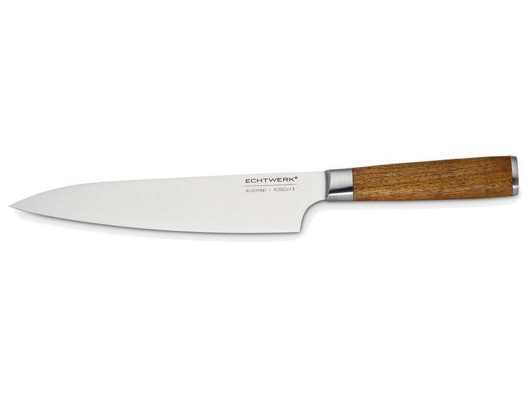 Gehe zu Vollbildansicht: ECHTWERK Schneidebrett Akazienholz inkl. Messer, Messerschärfer & Standfuß EW-MB-1360 - Bild 2