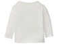 Weißes Langarmshirt für Babys.