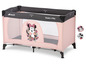 Ein rosafarbenes Hauck Dream n Play Reisebett mit Minnie Mouse Design.
