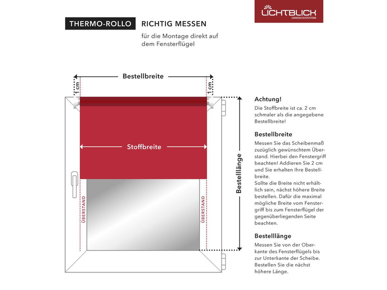 Gehe zu Vollbildansicht: Lichtblick Thermo-Rollo Klemmfix, ohne Bohren, ab 45 x 150 cm - Bild 7