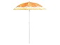 Sonnenschirm mit orangefarbenem Zitronendesign.