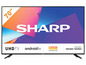 Ein 70 Zoll SHARP UHDTV mit Android TV, HDR und Harman Kardon Sound.