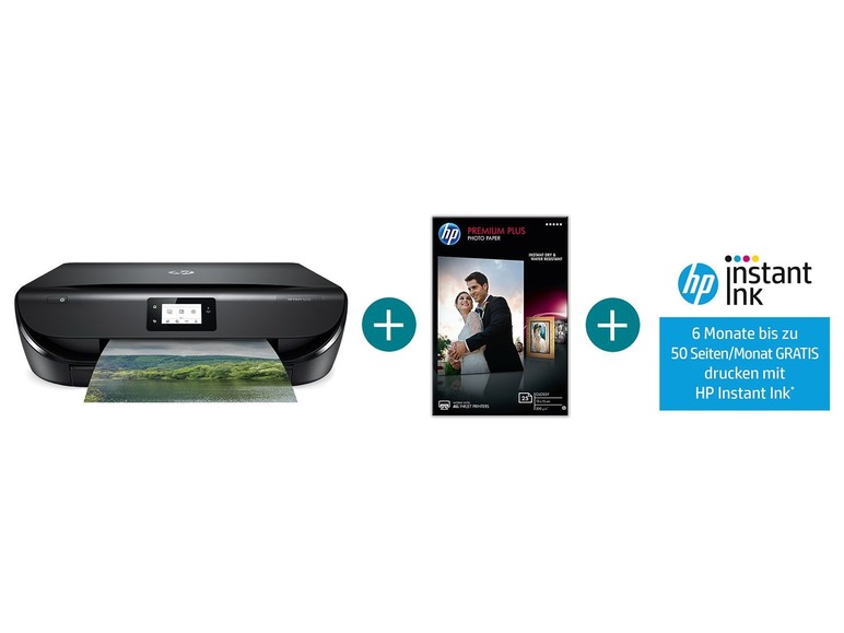 Gehe zu Vollbildansicht: HP ENVY 5010 All-in-One Drucker + 25 Blatt Premium Fotopapier + 6 Monate Instant Ink - Bild 1