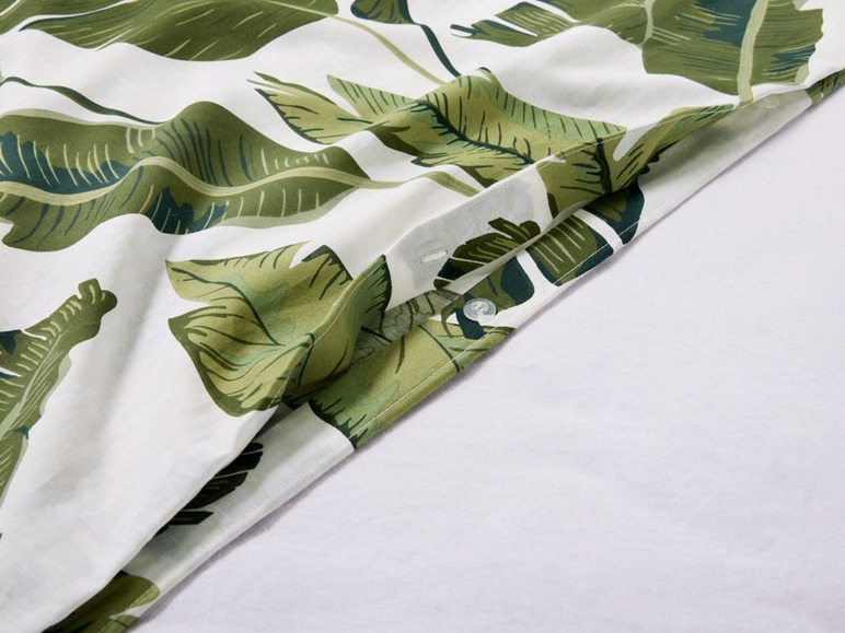Gehe zu Vollbildansicht: MERADISO® Renforcé Bettwäsche, 200 x 220 cm, verdeckte Knopfleiste, mit Baumwolle - Bild 8