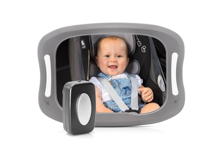 Gehe zu Vollbildansicht: Reer Auto-Sicherheitsspiegel mit Licht »BabyView«, große, gewölbte Spiegelfläche - Bild 2