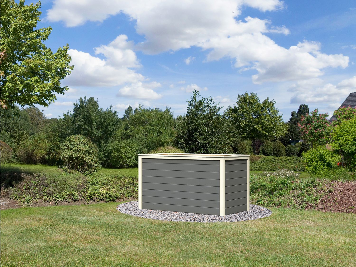 Thumbnail - Karibu Hochbeet »Lyss«, aus Holz, mit Folie (terragrau, Groß)