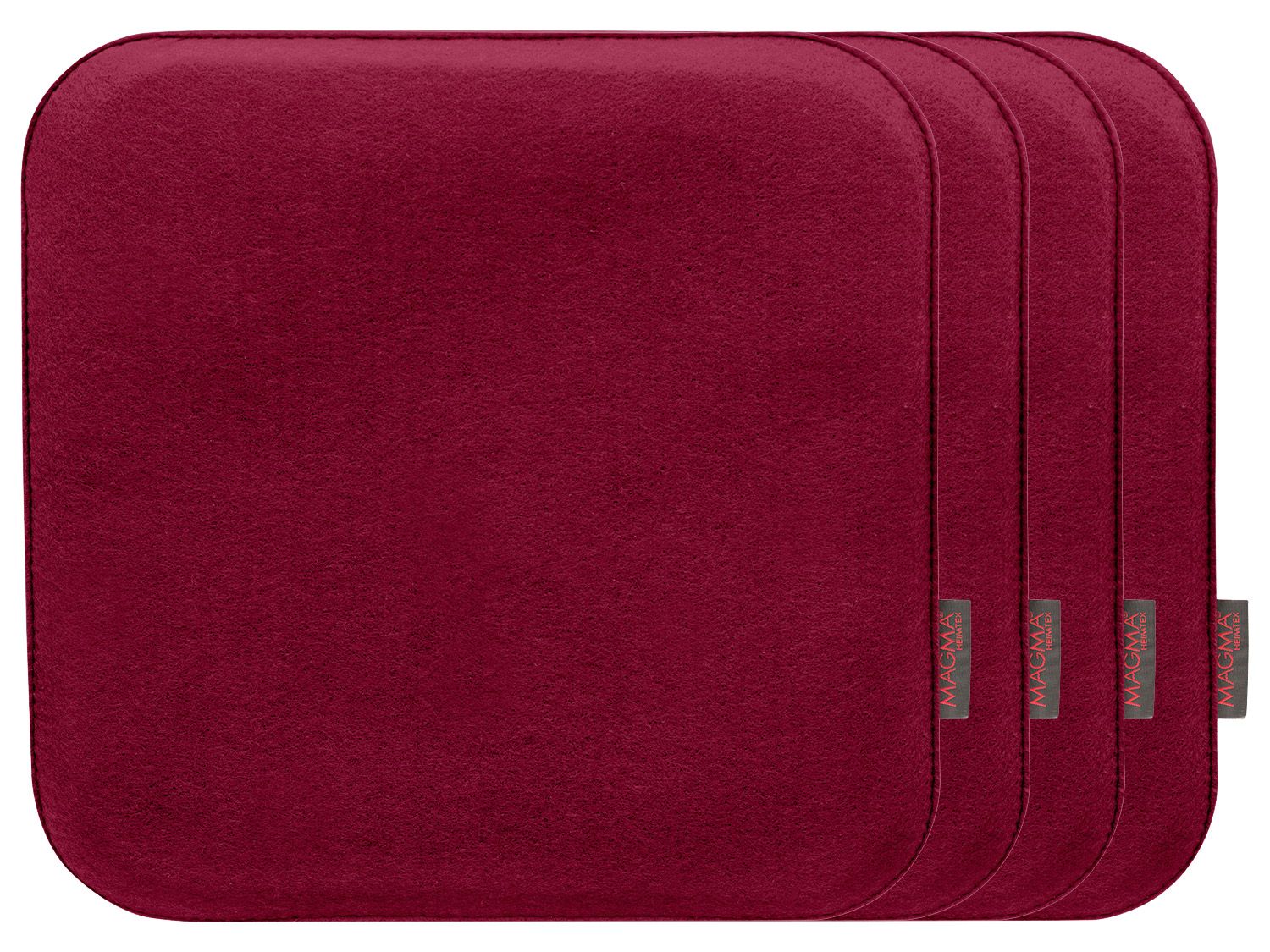 MAGMA Stuhlkissen Avaro 4er Set (Eckig, Weinrot) | 04005380463779
