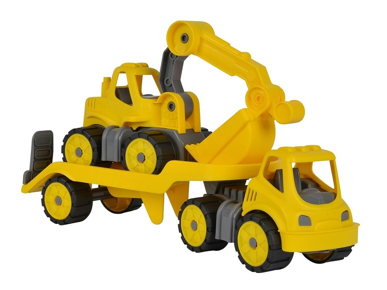 Gehe zu Vollbildansicht: BIG Spielfahrzeug Power Worker Mini Transporter & Bagger - Bild 1